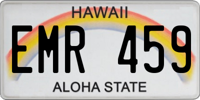 HI license plate EMR459