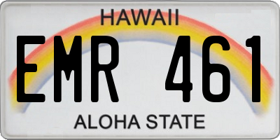 HI license plate EMR461