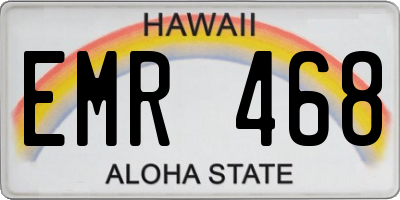 HI license plate EMR468