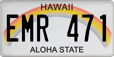 HI license plate EMR471