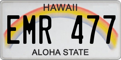 HI license plate EMR477