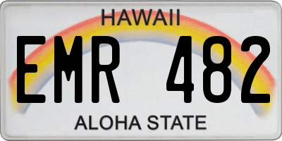 HI license plate EMR482
