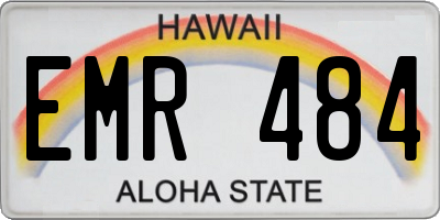 HI license plate EMR484