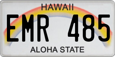 HI license plate EMR485