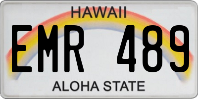 HI license plate EMR489