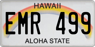 HI license plate EMR499