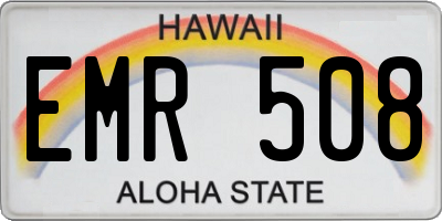 HI license plate EMR508
