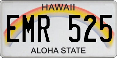 HI license plate EMR525