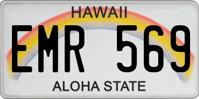 HI license plate EMR569