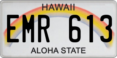 HI license plate EMR613