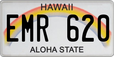 HI license plate EMR620