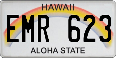 HI license plate EMR623