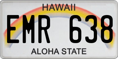 HI license plate EMR638