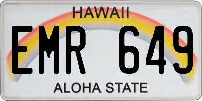 HI license plate EMR649
