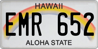 HI license plate EMR652