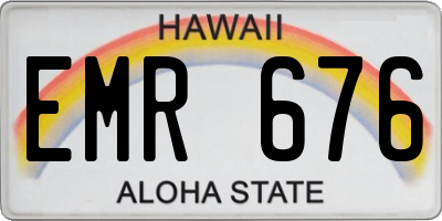 HI license plate EMR676