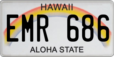 HI license plate EMR686