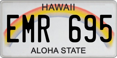 HI license plate EMR695