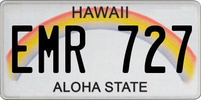 HI license plate EMR727