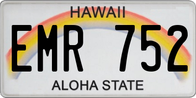 HI license plate EMR752