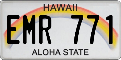 HI license plate EMR771