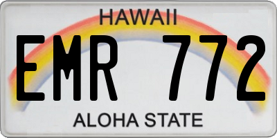 HI license plate EMR772