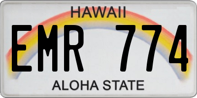 HI license plate EMR774