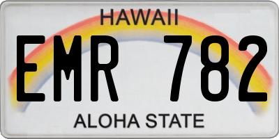 HI license plate EMR782