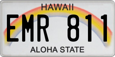 HI license plate EMR811