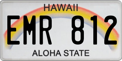 HI license plate EMR812