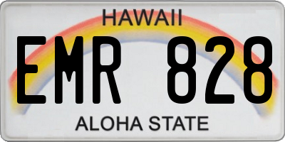 HI license plate EMR828