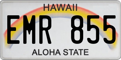 HI license plate EMR855