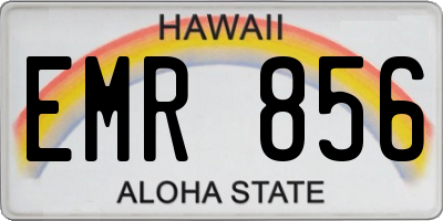 HI license plate EMR856