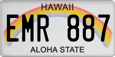 HI license plate EMR887