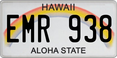 HI license plate EMR938