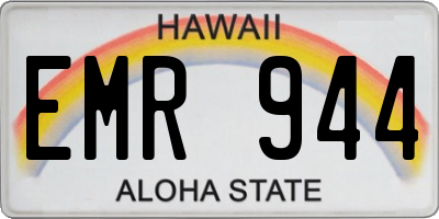 HI license plate EMR944
