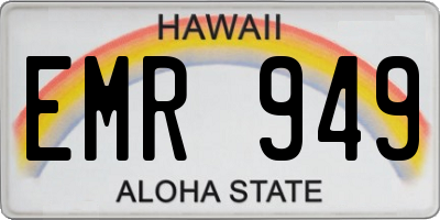 HI license plate EMR949