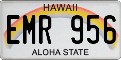 HI license plate EMR956
