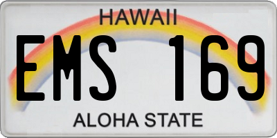 HI license plate EMS169