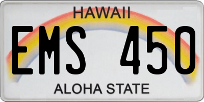 HI license plate EMS450