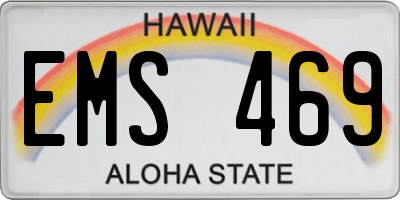 HI license plate EMS469