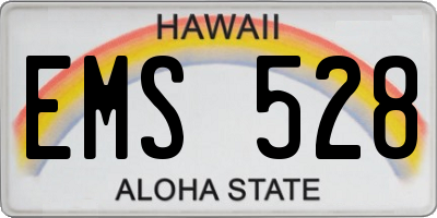 HI license plate EMS528