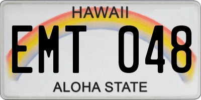 HI license plate EMT048
