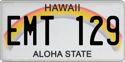 HI license plate EMT129