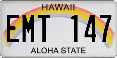 HI license plate EMT147