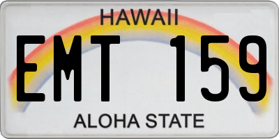 HI license plate EMT159