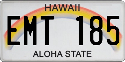 HI license plate EMT185