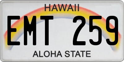 HI license plate EMT259