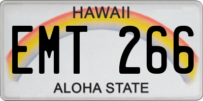 HI license plate EMT266