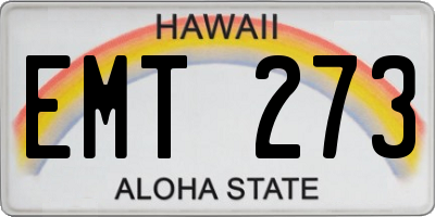 HI license plate EMT273